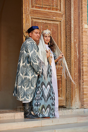 bridal couple in traditional clothes