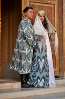 bridal couple in traditional clothes