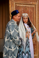 bridal couple in traditional clothes