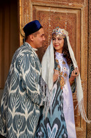 bridal couple in traditional clothes