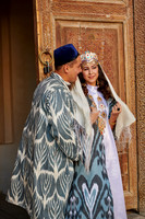 bridal couple in traditional clothes