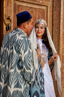 bridal couple in traditional clothes