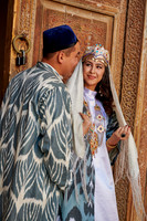 bridal couple in traditional clothes