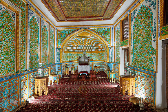 throne room inside Kunya Ark, Itchan-Kala