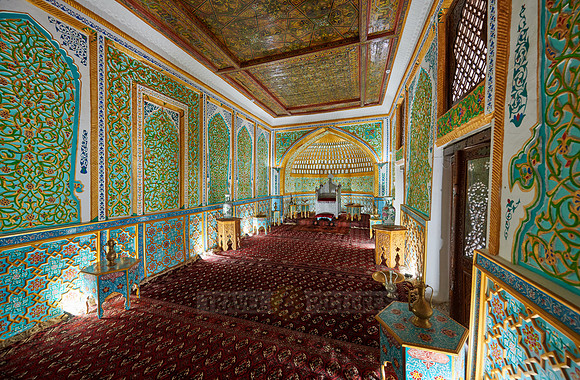 throne room inside Kunya Ark, Itchan-Kala
