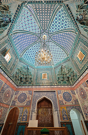 interior shot of Shrine-complex of Qutham b. Abbas, necropolis Shah-i-Zinda