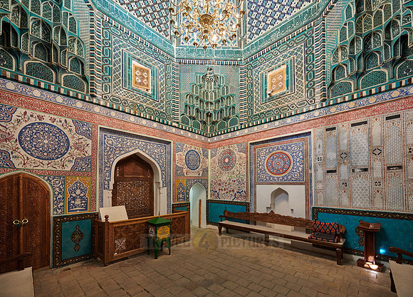 interior shot of Shrine-complex of Qutham b. Abbas, necropolis Shah-i-Zinda