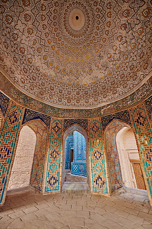 interior shot of Octagonal Mausoleum or Shirin Biqa Aqa