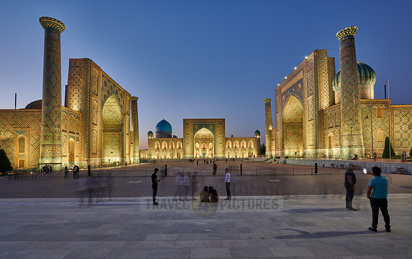 illuminated Registan of Samarkand