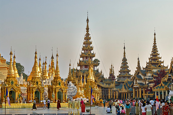 imposing buildings in SHWEDAGON PAGODA