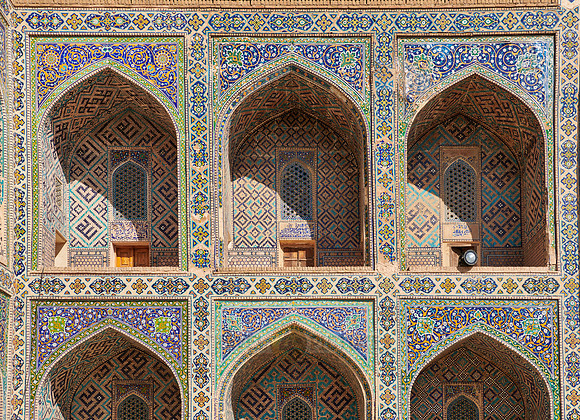inner courtyard of Sher-Dor-Madrasa, Registan of Samarkand