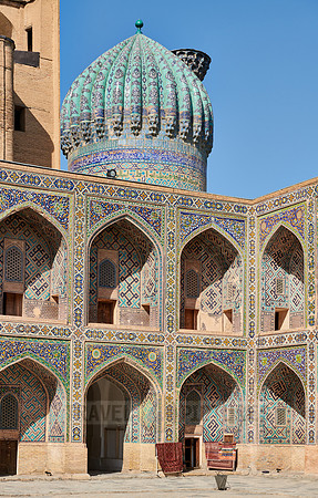 inner courtyard of Sher-Dor-Madrasa, Registan of Samarkand