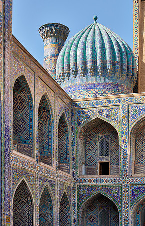 inner courtyard of Sher-Dor-Madrasa, Registan of Samarkand