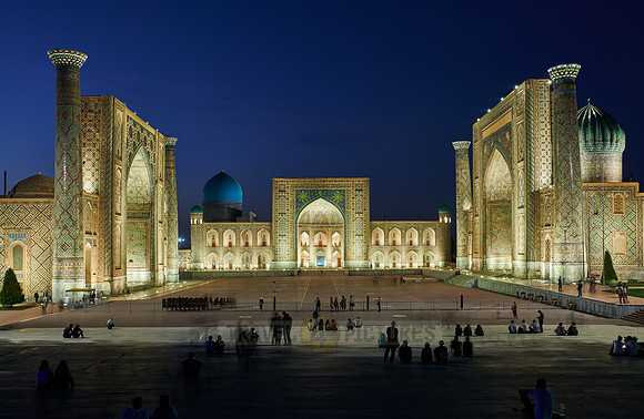 illuminated Registan of Samarkand