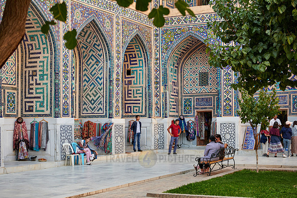 inner courtyard of Ulugʻbek-Madrasa, Registan of Samarkand