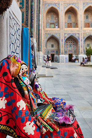 inner courtyard of Ulugʻbek-Madrasa, Registan of Samarkand