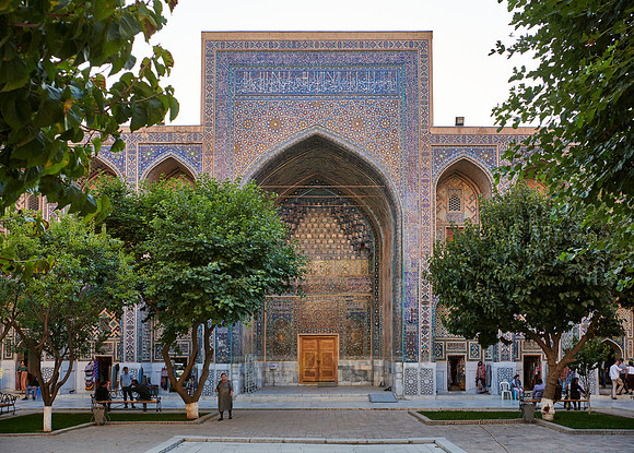 inner courtyard of Ulugʻbek-Madrasa, Registan of Samarkand