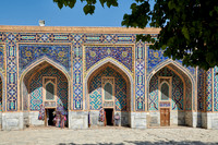 inner courtyard of  of Tilya-Kori-Madrasa or Tilla Kari Madrasah in Registan