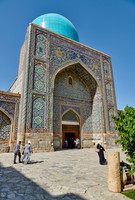 inner courtyard of  of Tilya-Kori-Madrasa or Tilla Kari Madrasah in Registan