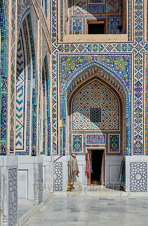 inner courtyard of Ulugʻbek-Madrasa, Registan of Samarkand