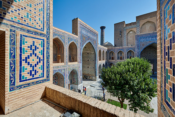 inner courtyard of Ulugʻbek-Madrasa, Registan of Samarkand