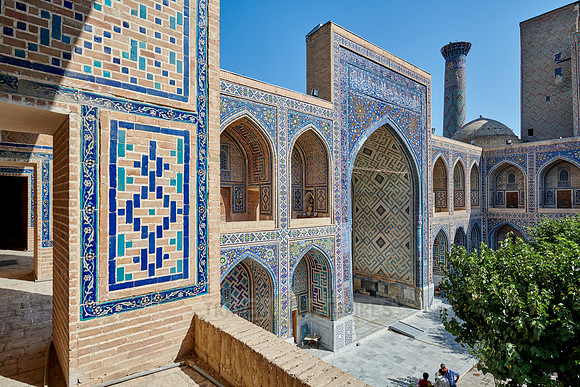 inner courtyard of Ulugʻbek-Madrasa, Registan of Samarkand