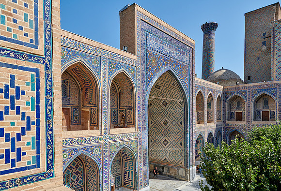 inner courtyard of Ulugʻbek-Madrasa, Registan of Samarkand