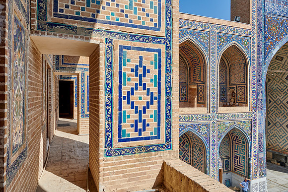inner courtyard of Ulugʻbek-Madrasa, Registan of Samarkand