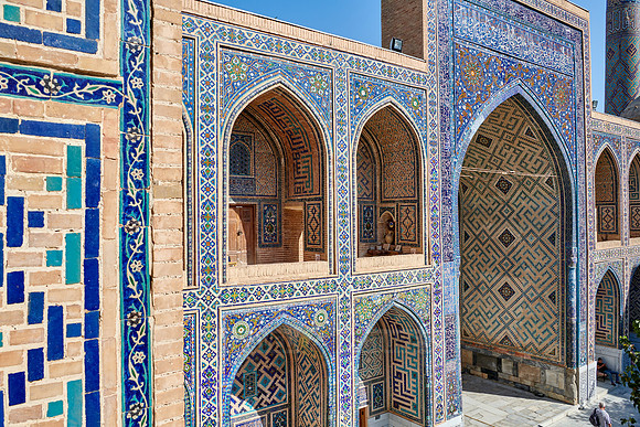 inner courtyard of Ulugʻbek-Madrasa, Registan of Samarkand