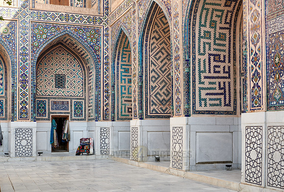 inner courtyard of Ulugʻbek-Madrasa, Registan of Samarkand