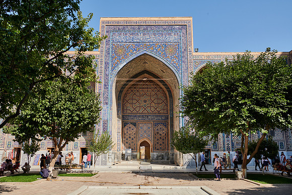 inner courtyard of Ulugʻbek-Madrasa, Registan of Samarkand