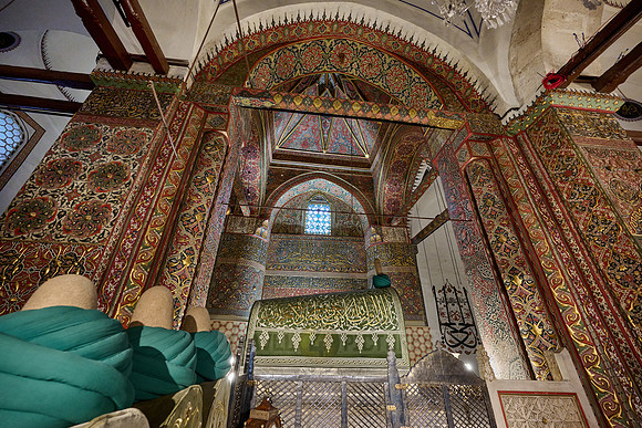inside shot of Mausoleum and museum of Mevlana Rumi