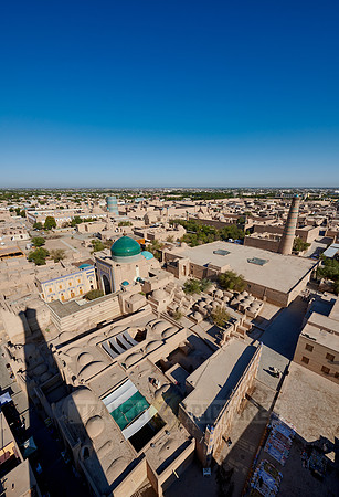 arial view from Minaret of the Islam-Khodja madrassa onto Itchan-Kala