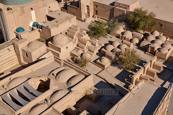 arial view from Minaret of the Islam-Khodja madrassa onto Itchan-Kala