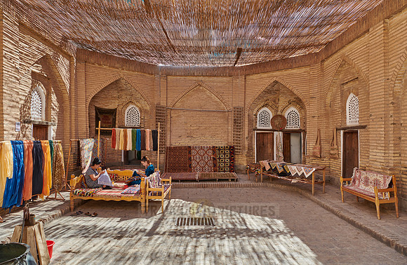 Manufacture of silk carpets in carpet weaving, Itchan-Kala