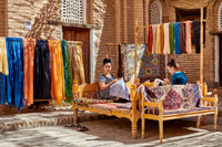 Manufacture of silk carpets in carpet weaving, Itchan-Kala