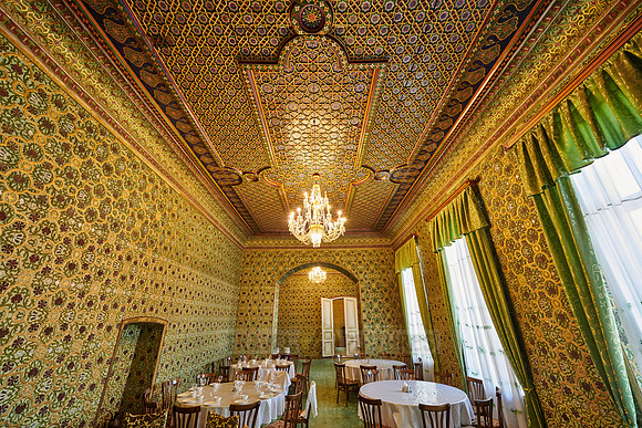 interior shot of summer residence of last Khan Qibla Tozabog, Khiva
