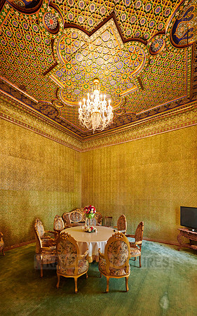 interior shot of summer residence of last Khan Qibla Tozabog, Khiva