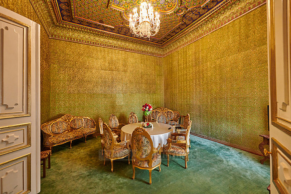 interior shot of summer residence of last Khan Qibla Tozabog, Khiva