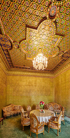 interior shot of summer residence of last Khan Qibla Tozabog, Khiva