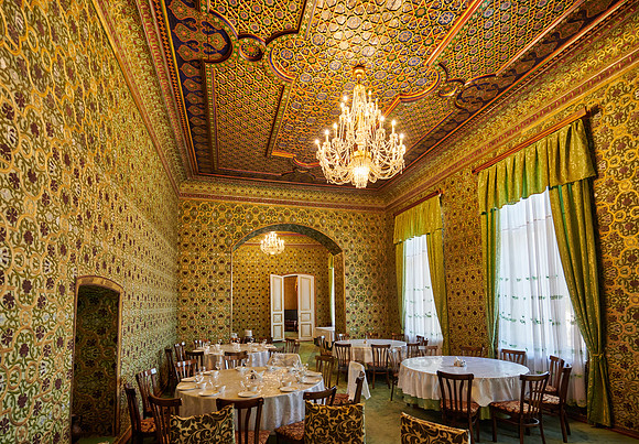 interior shot of summer residence of last Khan Qibla Tozabog, Khiva