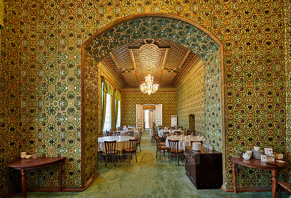 interior shot of summer residence of last Khan Qibla Tozabog, Khiva