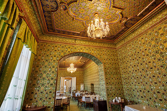 interior shot of summer residence of last Khan Qibla Tozabog, Khiva
