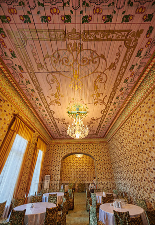 interior shot of summer residence of last Khan Qibla Tozabog, Khiva
