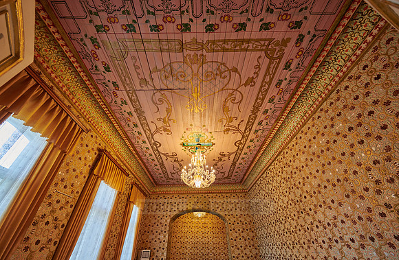 interior shot of summer residence of last Khan Qibla Tozabog, Khiva
