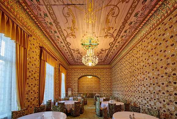 interior shot of summer residence of last Khan Qibla Tozabog, Khiva