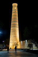 night shot minaret of Djuma Mosque, Itchan-Kala