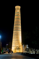 night shot minaret of Djuma Mosque, Itchan-Kala