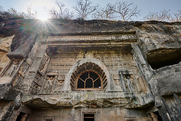 Ajanta caves, facade of Cave No. 26, Aurangabad