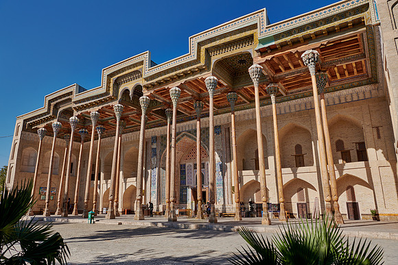 Columns of Bolo Hovuz Mosque or Bolo Hauz mosque
